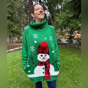 Snowman Holiday Sweater - L, Wms
